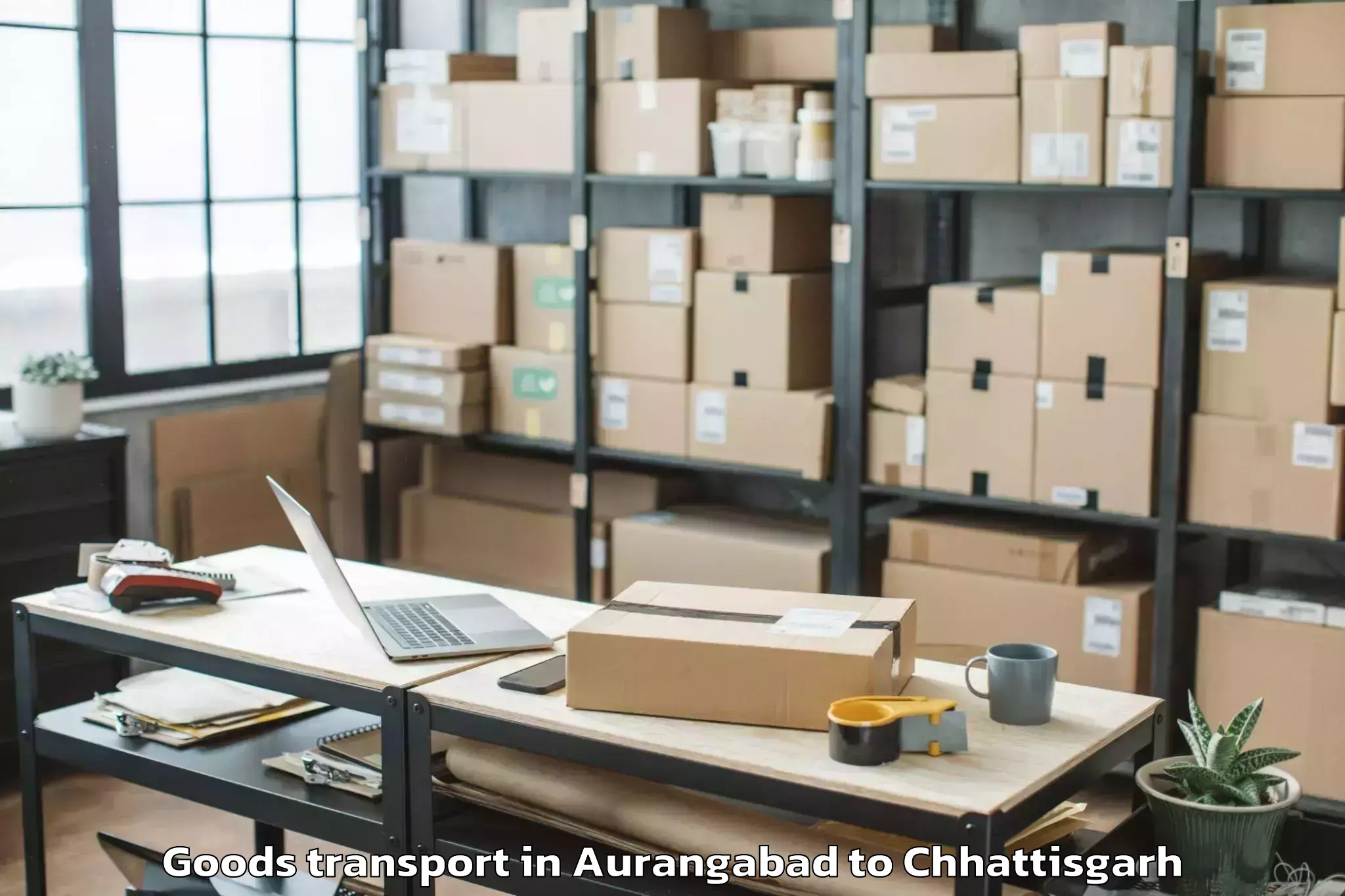 Book Aurangabad to Icfai University Raipur Durg Goods Transport Online